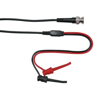 KOAXKABEL 1m - BNC-STECKER + 2 MINI-KLEMMPRÜFSPITZEN