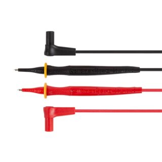 Velleman - TLM73 - PVC-Messleitungen, Set, CAT III 600 V, 12 A, 2 mm/4 mm, gerade Prüfsonde aus Edelstahl