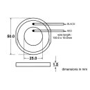 Piezokeramischer Schallwandler 30Vac 0,5-20Hz 75dB Drahtanschluss / Ø 50mm