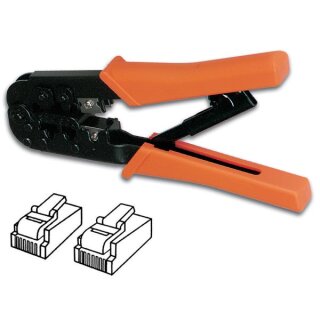 Tooland - VTM6/8 - Crimpzange für Westernstecker 6P4C (RJ11), 6P6C (RJ12), 8P8C (RJ45)