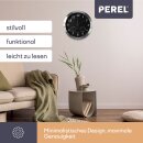 Perel WC118 Analoge Wanduhr 35,5 cm | DCF, Thermometer...