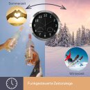 Perel WC118 Analoge Wanduhr 35,5 cm | DCF, Thermometer & Hygrometer