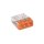 COMPACT-VERBINDUNGSKLEMME - FÜR EINDRÄHTIGE LEITER - max. 2.5 mm² - 3-LEITER - TRANSPARENTES GEHÄUSE - DECKEL: ORANGE