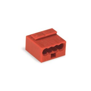 Wago - 243-804 - Micro-Vergbindungsdosenklemme - PUSH-WIRE - 4 LEITER - 0.4-0.5 MM - Rot - 1 Stück