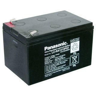 Panasonic - LC-RN1212PG1 - 12 Volt 12Ah Pb - Faston 250 / 6,35mm