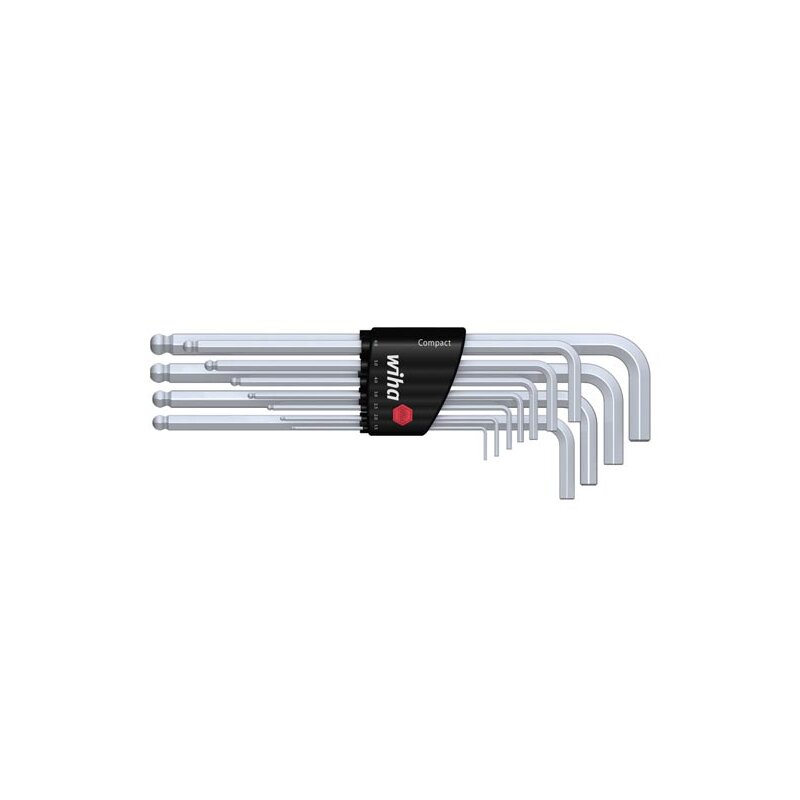 Wiha Stiftschlüssel Set 9-tlg. – Kompakt Im Halter – Glanzvernickelt