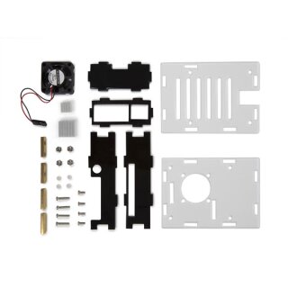 TRANSPARENTES GEHÄUSE MIT KÜHLKÖRPERN UND VENTILATOR FÜR RASPBERRY PI 4®