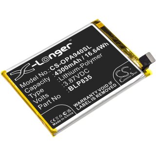 Ersatzakku - CS-OPA940SL - OPPO BLP835 - 3,87Volt 4300mAh Li-Polymer