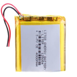 Einzelzelle - 125054 - 3,7 Volt 4000mAh Li-Polymer