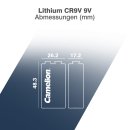 Camelion - CR9V / 9 Volt Block - 9 Volt 1200mAh Lithium