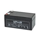 Uplus - US12-3.4 - 12 Volt 3,4Ah Pb - Faston F1 4,8mm -...