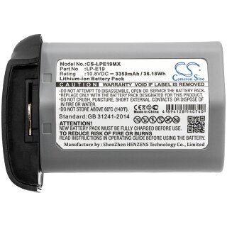 Ersatzakku - CS-LPE19MX - Canon LP-E19 / EOS-1D - 10,8 Volt 3350mAh Li-Ion