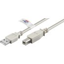 goobay - USB 2.0 Hi-Speed Kabel mit USB Zertifikat, Grau...