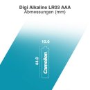Camelion - Digi Alkaline - Micro AAA / LR03 - 1,5 Volt 1250mAh Zink-Mangandioxid - 2er Blister