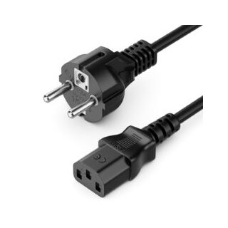 Netzkabel Stromkabel Kaltgerätekupplung C13 Buchse PC Computer 0,75mm²