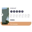 Perel - GSS4360GG - Sonnensegel, Segel Sonnenschutz für Terrasse und Pool