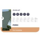 Perel - GSS4500GG - Sonnensegel 5 x 5 m, quadratisch für Garten und Terrasse, wasserabweisendes Polyester