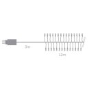 Vellight - V-KUM-12-A-24V-AW-BW - Kuma LED - 12 m - 1020 LEDs - Warmweiß - schwarzes Kabel - Modulator - 31 V