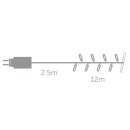 Vellight - V-LUN-12-A-24V-CW-GW - Luna LED - 12 m - 160 LEDs - Weiß - grünes Kabel - Modulator - 24 V