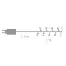 Vellight - V-STE-08-S-24V-UW-GW - Stella LED Lichterkette- 8 m - 120 LEDs - Warmweiß - grünes Kabel - 24 V