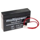 Multipower - MP0.8-12 - 12 Volt 800mAh Pb - JST-Stecker