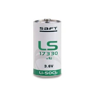 Saft - LS17330 - 2/3A - 3,6 Volt 2100mAh Lithium Li-SOCl2 mit Lötfahne (U-Form)