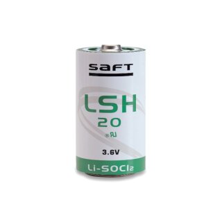 Saft - LSH20 - Mono D - 3,6 Volt 13Ah Li-SOCl2 ohne Lötfahne