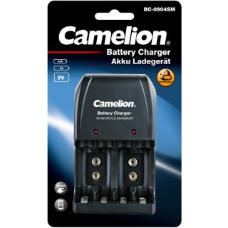 Camelion - BC-0904SM - Akku-Ladegerät für AA / AAA und 9V-Block Akkus