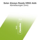 Camelion - AAA - HR03 - 1,2 V 600mAh Ni-Mh - Solar AlwaysReady - 4er Blister