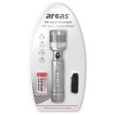 ARCAS - LED Aluminium Taschenlampe - 3 Watt Zoom - 170 Lumen - silber