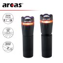ARCAS - LED Kunststoff Taschenlampe - 1 Watt Zoom - 60 Lumen - schwarz