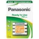 Panasonic - "ready to use" - Micro AAA - 1,2 Volt 750mAh Ni-MH - 4er Blister
