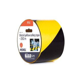 Schwarz/gelbes Sicherheitsband - 250 m - Rolle