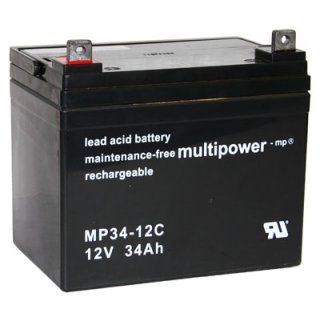 Multipower - MP34-12C - 12 Volt 34Ah Pb