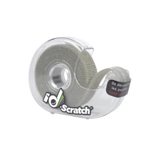 Klettband - Rolle 2m x 2cm - Farbe grau
