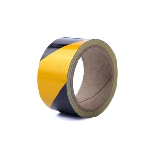 Reflektierendes Band 5cm x 10m - Schwarz/Gelb
