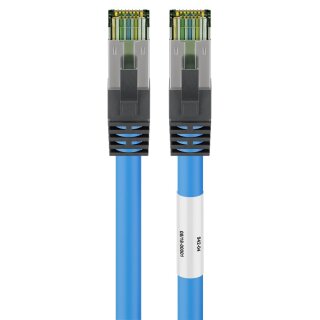 CAT 8.1 Patchkabel, S/FTP (PiMF), blau