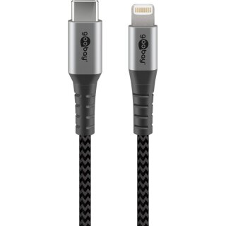Lightning USB-C™ Textilkabel mit Metallsteckern, 2 m