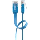 CAT 6 Flach-Patchkabel, U/UTP, blau