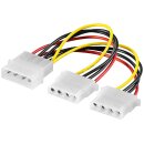 PC Y-Stromkabel/Stromadapter 5.25, 1x Stecker zu 2x Buchse