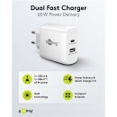 USB-C™ PD GaN Dual-Schnellladegerät (65 W) weiß