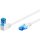 CAT 6A Patchkabel 1x 90° gewinkelt, U/UTP, weiß