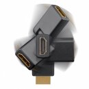 HDMI™ Adapter 180°, vergoldet (4K @ 60 Hz)