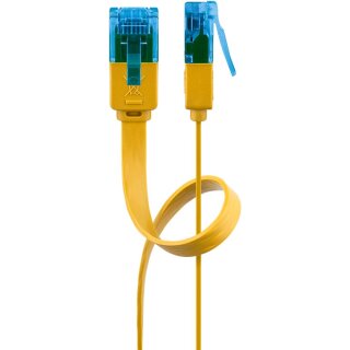 CAT 6A Flach-Patchkabel, U/UTP, gelb
