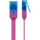 CAT 6A Flach-Patchkabel, U/UTP, magenta