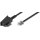 Telefonkabel (Universal Pinout), schwarz - 6 Meter - Kupferkaschierter Aluminiumleiter (CCA), TAE-F-Stecker (2-adrig) > RJ11-Stecker (6P4C) (4-adrig)