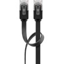 CAT 6 Flach-Patchkabel, U/UTP, schwarz