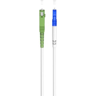 Glasfaserkabel (FTTH), Singlemode (OS2) White, (Simplex), 0,5 m