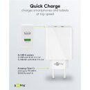 USB-A QC Dual-Schnellladegerät (28 W) weiß