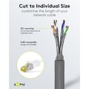 CAT 6A Netzwerkkabel, S/FTP (PiMF), grau